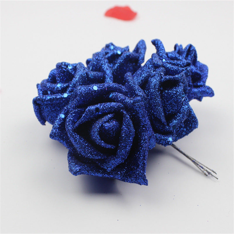 pe gold powder artificial roses - MRSLM