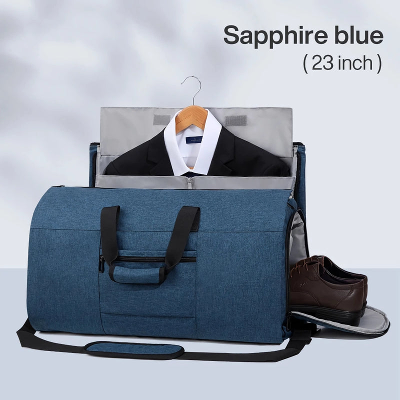 convertible garment duffel bag with shoe pouch, view 4 - MRSLM