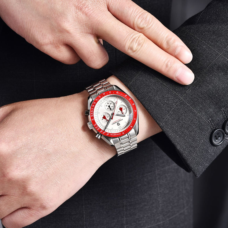 men's quartz chronograph watch, view 5 - MRSLM