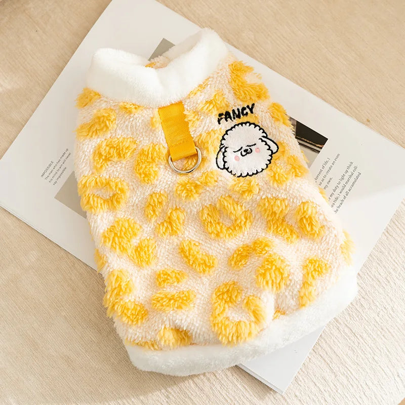 autumn winter plush coat for dogs and cats, view 4 - MRSLM
