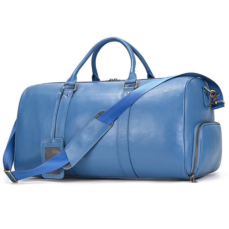 men's genuine leather gym bag, view 12 - MRSLM