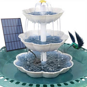 solar bird bath water fountain, view 4 - MRSLM