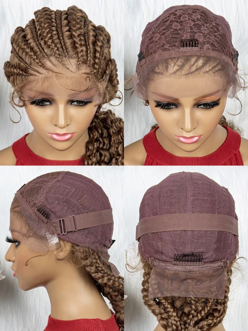 lace braided hand-woven wig, view 5 - MRSLM