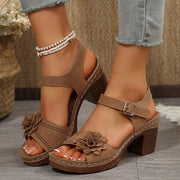 Flower platform sandals, view 9 - MRSLM