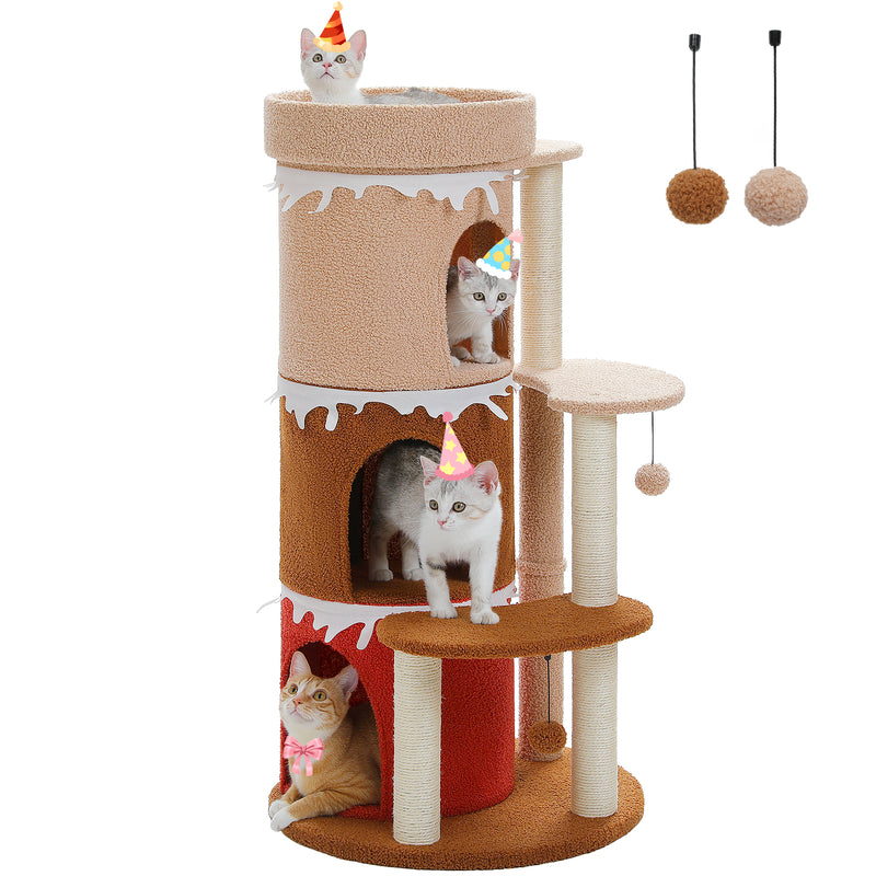 multi-level cat tree tower, view 2 - MRSLM