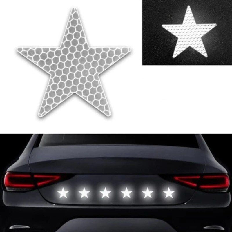 Star-shaped reflective safety stickers, view 6 - MRSLM