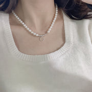 S925 silver pearl lucky necklace, view 4 - MRSLM