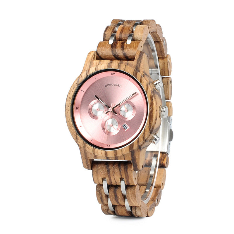 Men's wood grain watch, view 10 - MRSLM