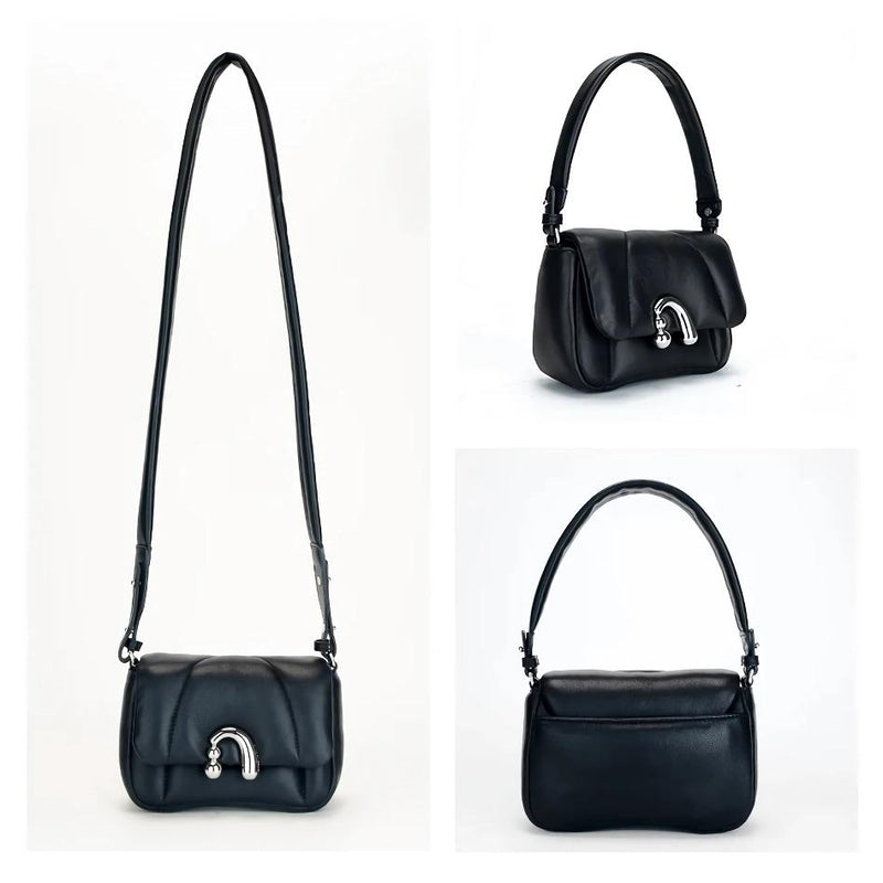 sheep leather crossbody hobo bag, view 9 - MRSLM