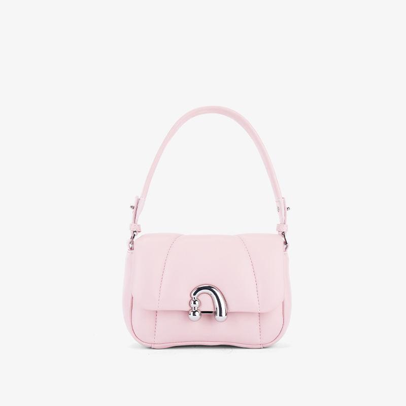 sheep leather crossbody hobo bag, view 3 - MRSLM