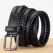 men's genuine leather braided belt, view 10 - MRSLM
