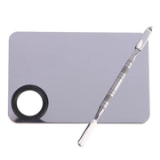stainless steel makeup and nail art mixing palette, view 2 - MRSLM