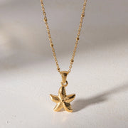 18k gold plated starfish pendant necklace - MRSLM