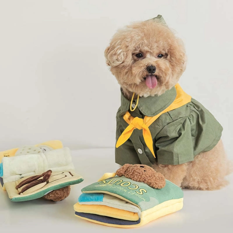 interactive dog squeak and sniff toy book, view 7 - MRSLM