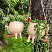 swing face hanging planter, view 3 - MRSLM
