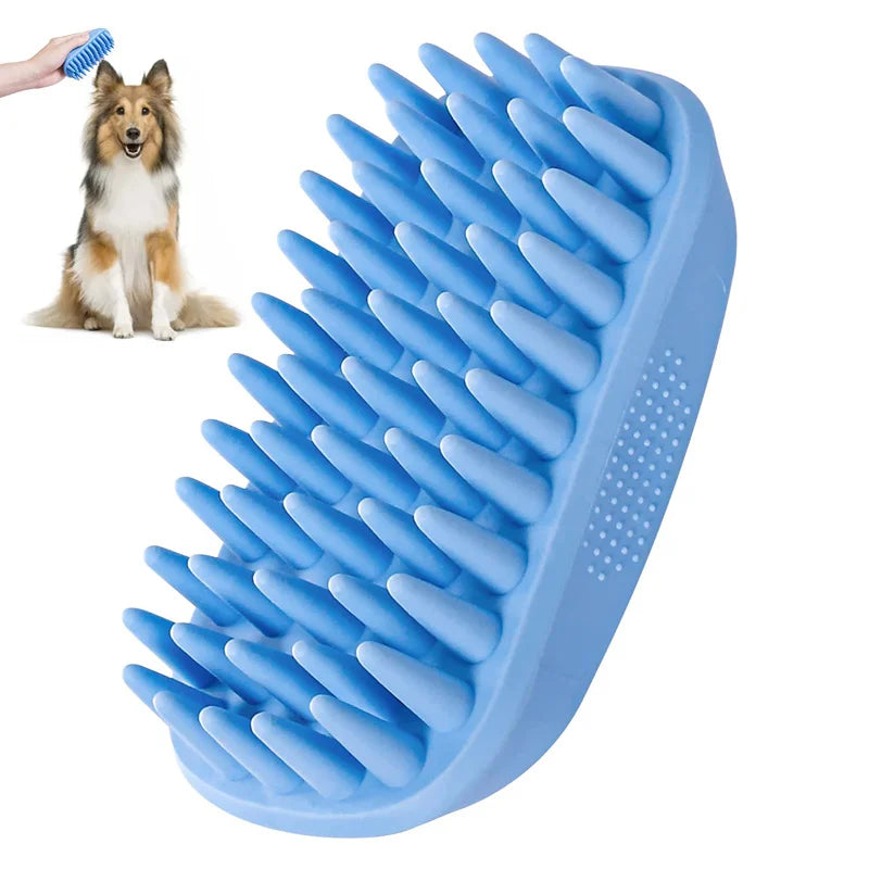 soft silicone pet bath and grooming brush - MRSLM