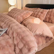 Plush milk fiber four-piece bedding set, view 10 - MRSLM
