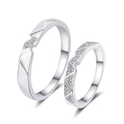 couple sterling silver ring his and hers, view 3 - MRSLM