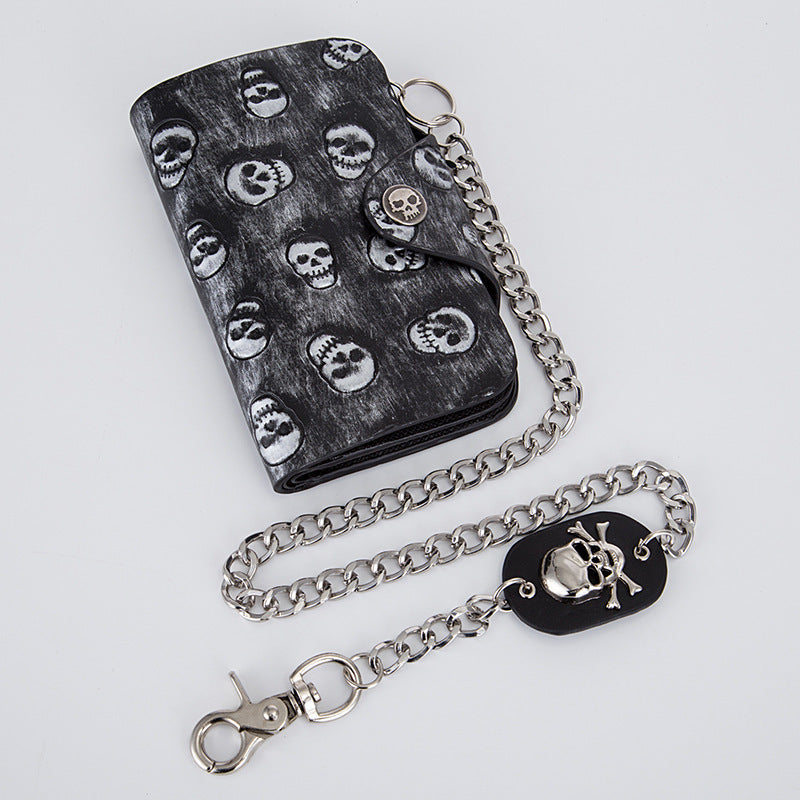 punk skull clutch wallet, view 8 - MRSLM