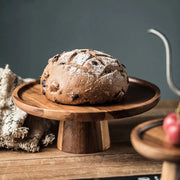 acacia wood cake plate, view 8 - MRSLM
