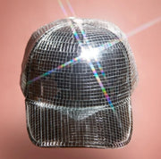 Silver mirror party peaked cap - MRSLM