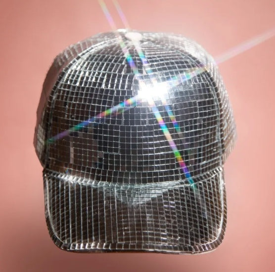 Silver mirror party peaked cap - MRSLM