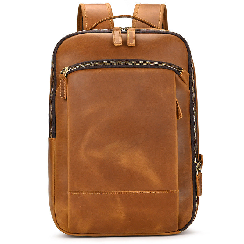 Leather travel backpack, view 9 - MRSLM