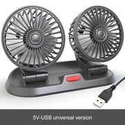 dual head USB car fan, view 4 - MRSLM
