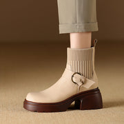 women's genuine leather ankle boots, view 8 - MRSLM