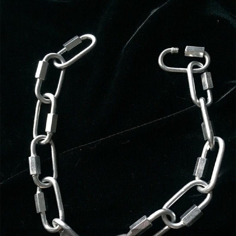 women's handmade buckle necklace, view 2 - MRSLM