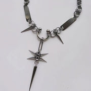 tassel pendant titanium steel necklace, view 3 - MRSLM