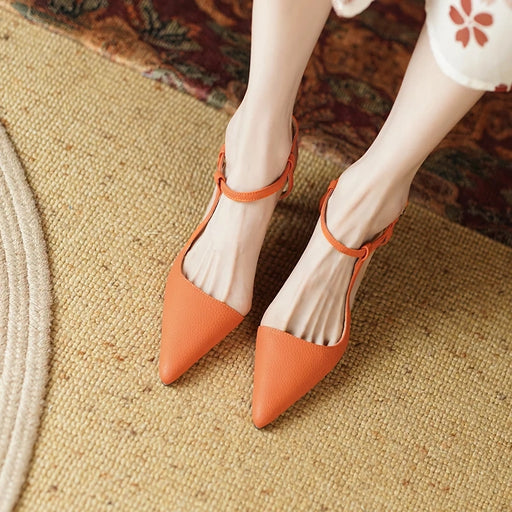 leather high heel mule sandals - MRSLM