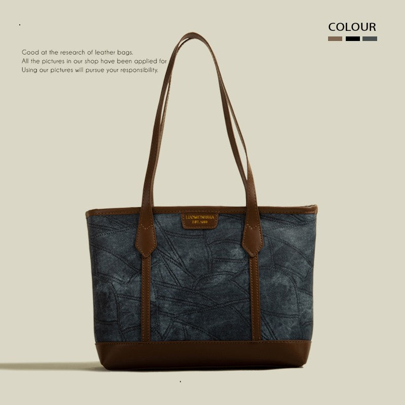 rhombus simple PU tote bag, view 2 - MRSLM