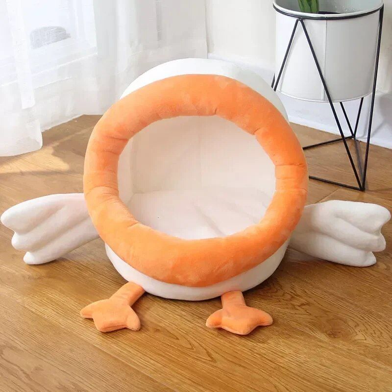 duck shape cat bed kitten house, view 4 - MRSLM