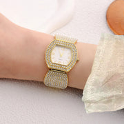steel belt full diamond ladies quartz watch - MRSLM
