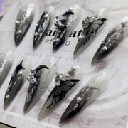 gothic butterfly press-on nails, view 7 - MRSLM