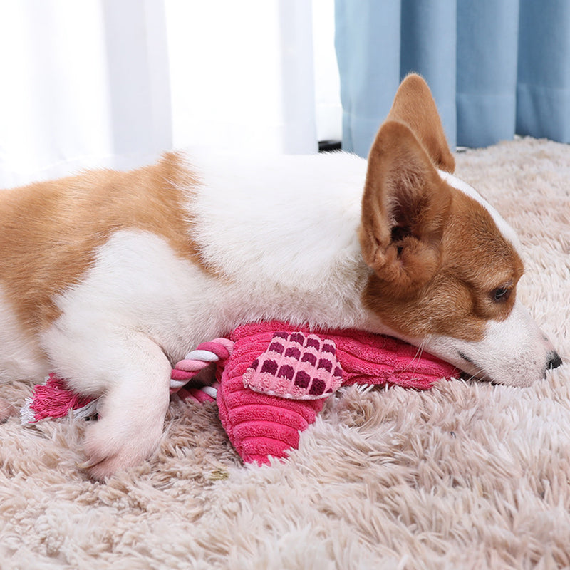plush squeaky animal dog toy, view 8 - MRSLM