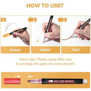 24 color double line contour pen set, view 6 - MRSLM