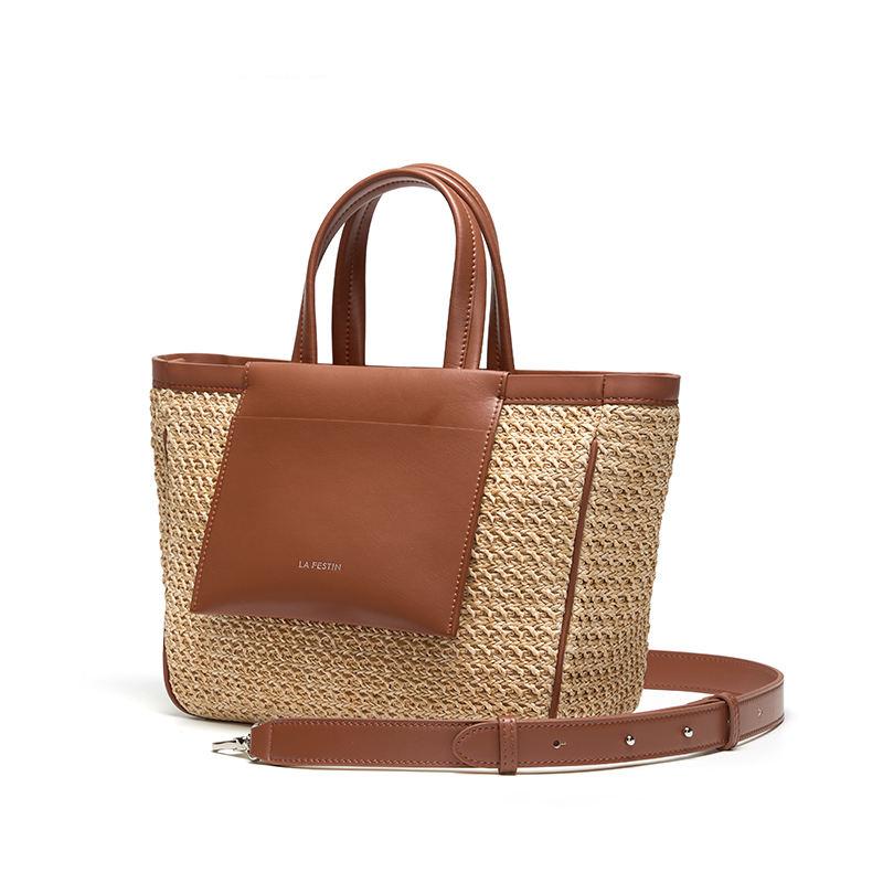woven beach tote, view 7 - MRSLM