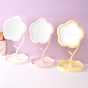 sunflower makeup mirror with jewelry hooks, view 6 - MRSLM