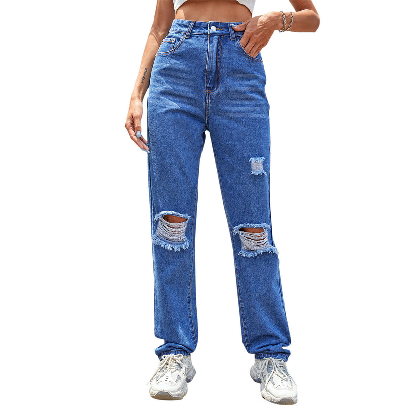 Fashion Trend Denim Trousers Women's