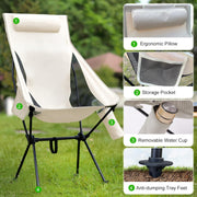 folding camping chair with headrest, view 8 - MRSLM
