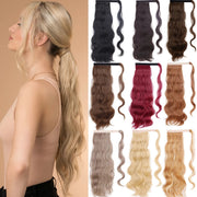 blonde wavy clip-in ponytail extension, view 20 - MRSLM