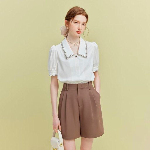 embroidered short sleeve shirt - MRSLM