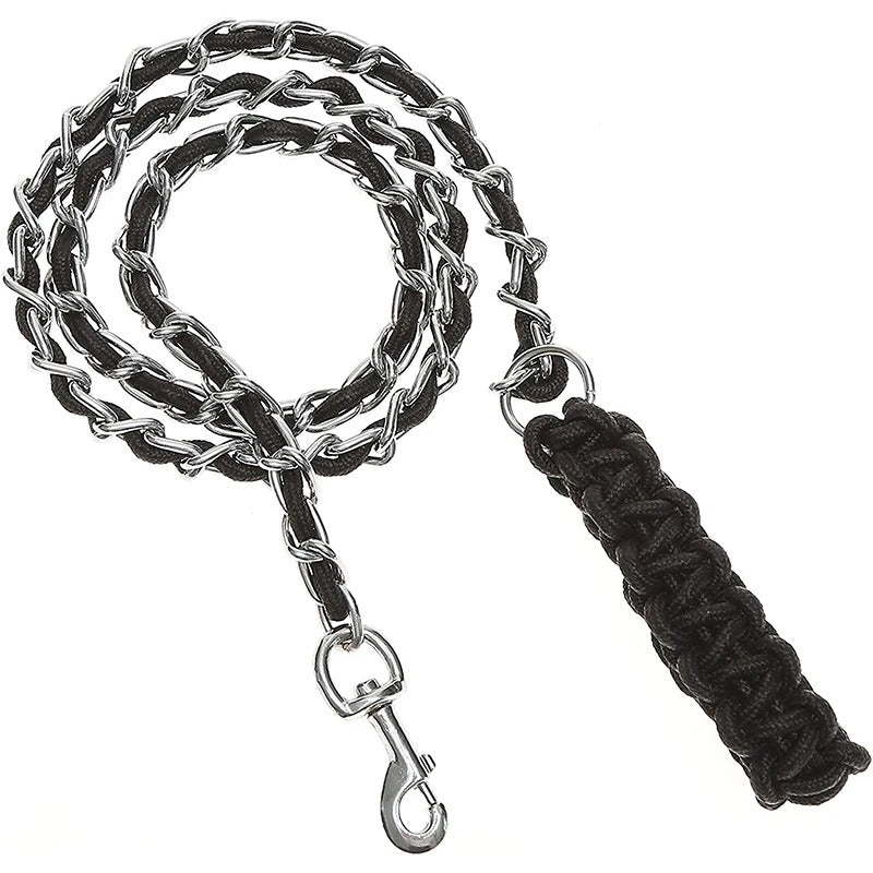 heavy duty metal chain dog leash, view 4 - MRSLM