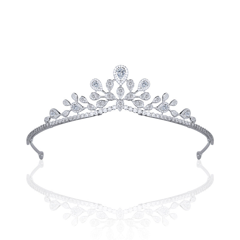 zircon crown wedding headpiece, view 4 - MRSLM
