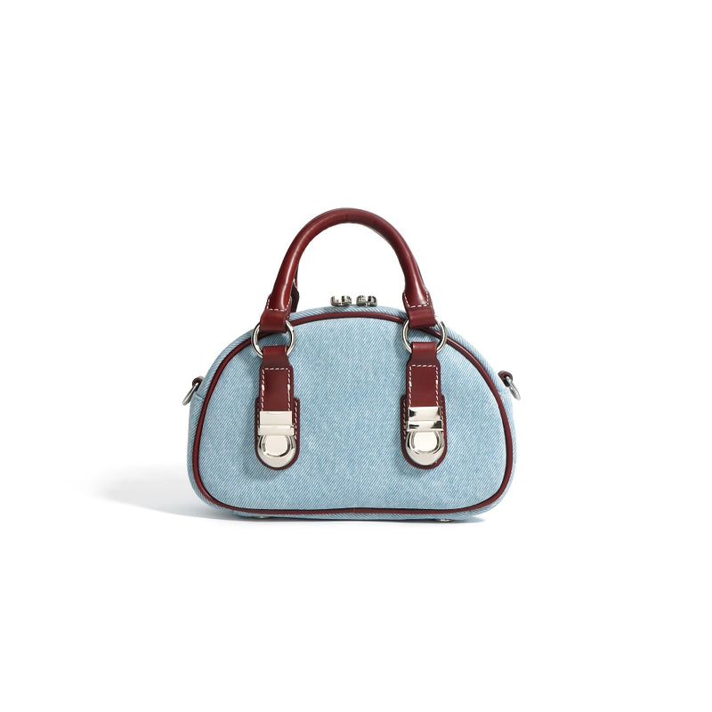Mini denim handbag, view 3 - MRSLM