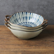ceramic noodle soup bowl with handle, view 10 - MRSLM