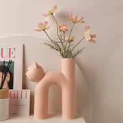 cathead ceramic tube vase, view 7 - MRSLM
