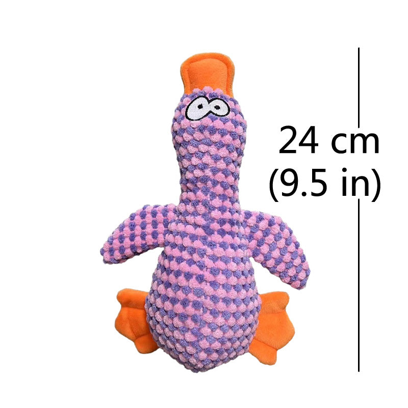 plush duck squeak toy for dogs, view 5 - MRSLM